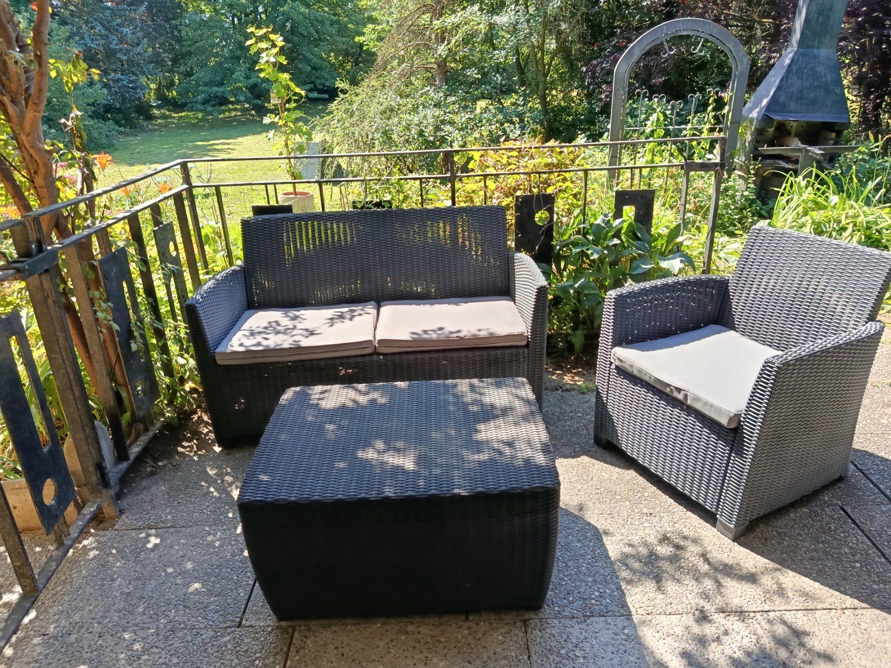 Sessel: Gartenlounge Rattan – Gebraucht aus Vilters von son_klein