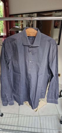Camicia Cafe & Coton Taglia L/42 Grigio Scuro Cottone Slim