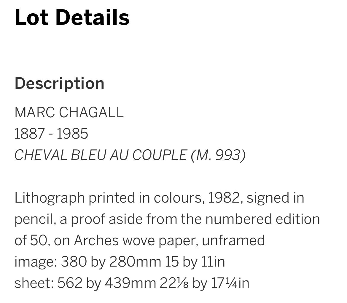 Grafica & Litografie: Marc Chagall! Wunderschöne Lithographie – Usato da Frauenfeld venduto da Colonia64 9