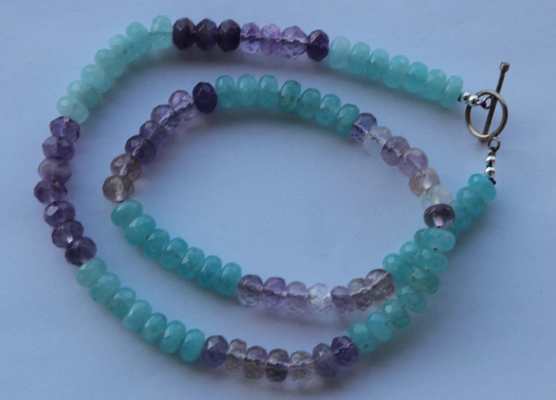 Catenine: NEU: Amethyst Aquamarin Collier Halskette – Nuovo (secondo la descrizione) da Matten b. Interl venduto da EdelsteineInterlaken 1