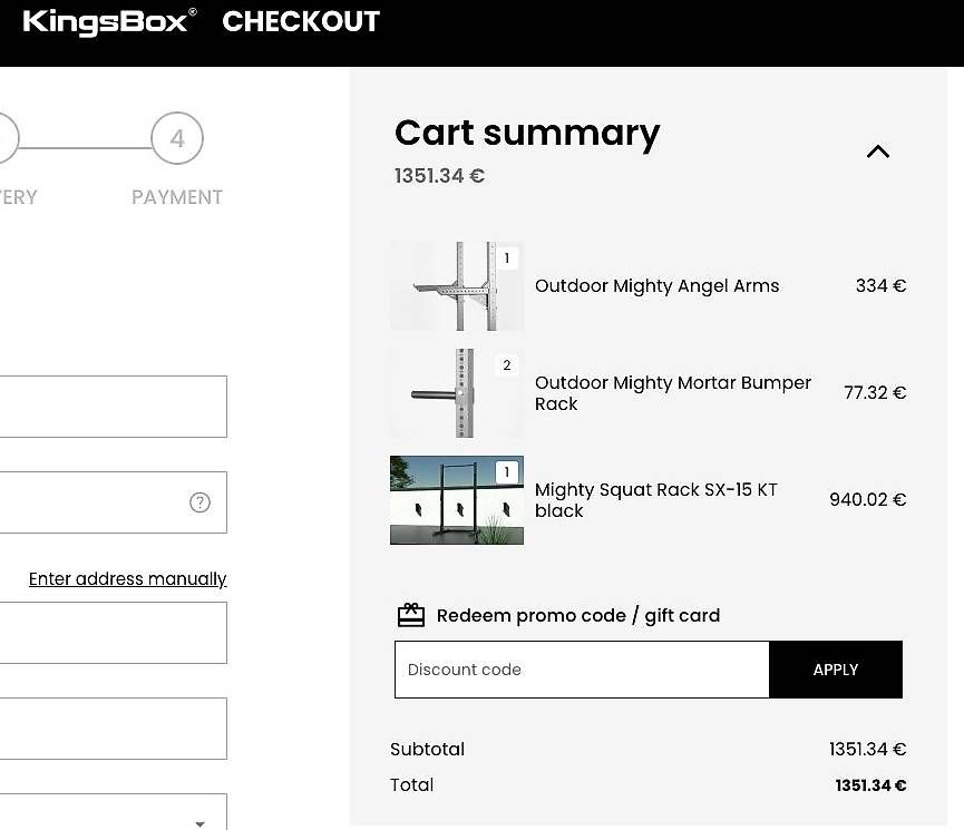 Accessori: KingsBox Outdoor Mighty Squat Rack SX-15 – Usato da Flims Dorf venduto da jensn1 2
