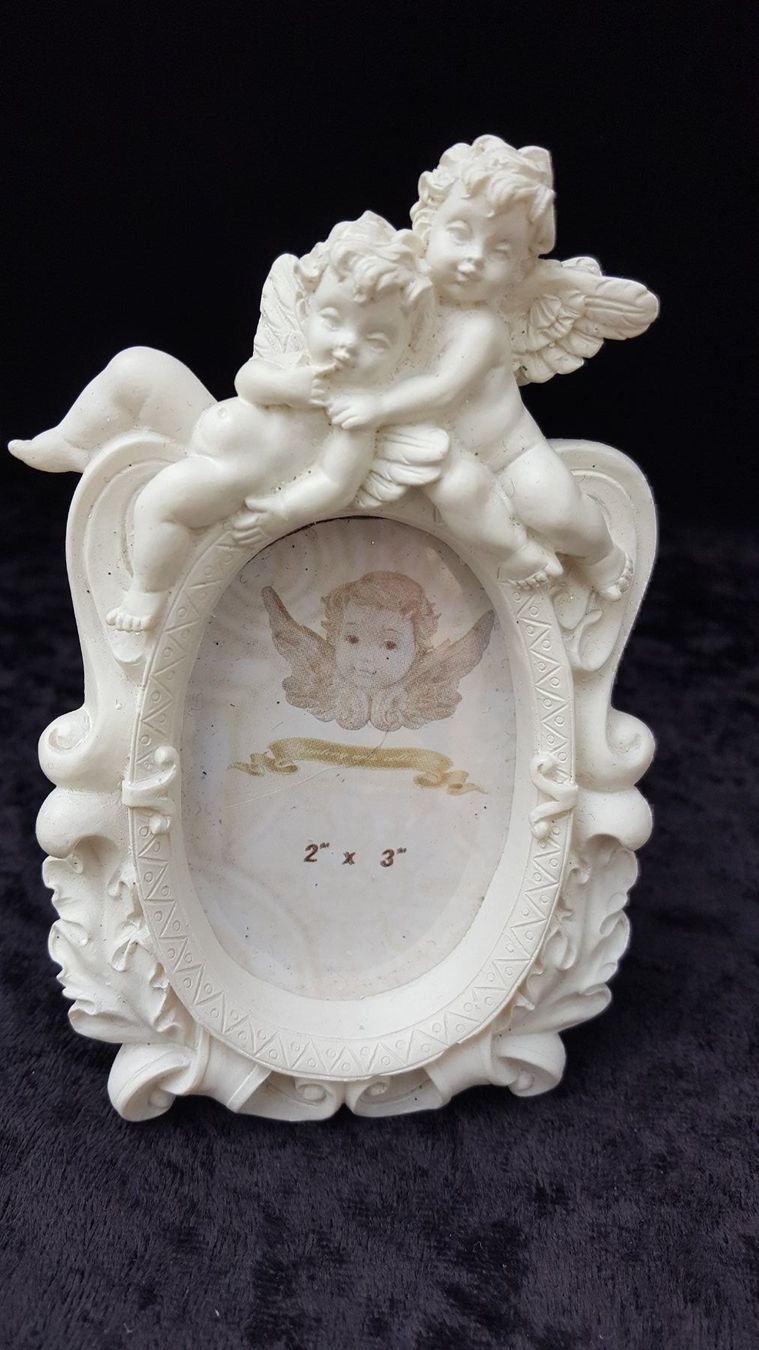 Statuette: 3 Figürli (Engeli,Bilderrahmen, Kobolt) – Usato da Reinach venduto da 3Guggerli 6