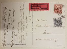 Z100) Karte mit Telgrafenstempel Anschauen