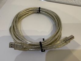 Hi-Speed Druckerkabel 2.0 Kabel USB-A auf B, 5.0m, NEU