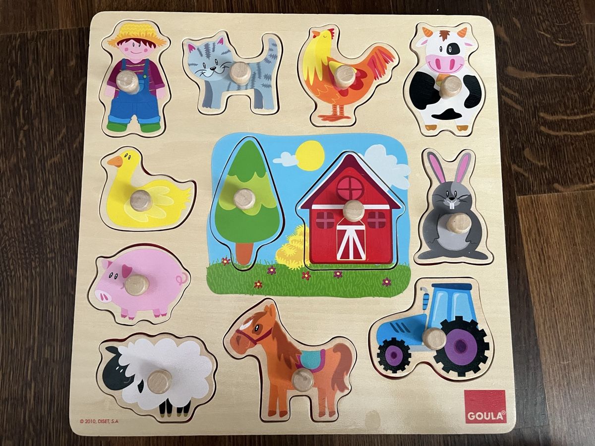 Puzzle: Bauernhof-Puzzle, Goula, Holz – Usato da Pfäffikon ZH venduto da mal_xs7b