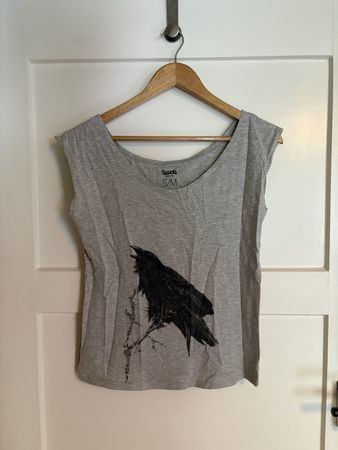 T-Shirt mit Raben Print Gr. S/M