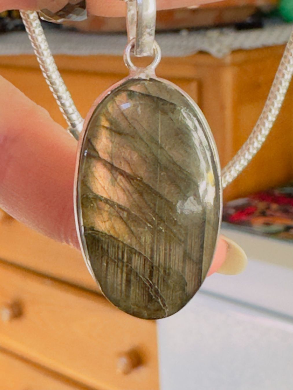 Catenine: Labradorite Gemstone Handmade necklace – Nuovo e nell'imballaggio originale da Genève venduto da AGBERG 4