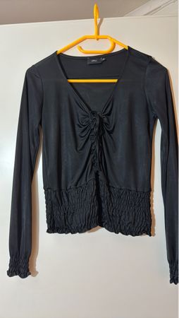 Schicke schwarze Bluse Grösse XS