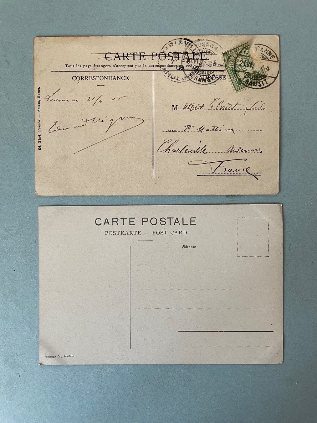 Cartoline postali: 4 AK Lausanne mit Tram – Usato da Zürich venduto da stzepp 3