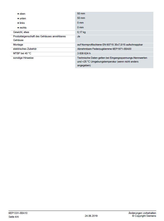Siemens Componenti elettronici: SITOP PSU100C Netzteil, Siemens – Usato da Zufikon venduto da Doodie 4