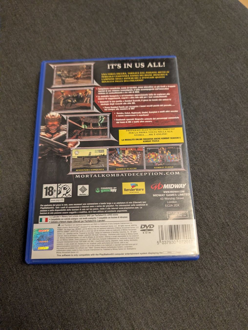 Jeux: Mortal combat deception Sony playstation 2 – D'occasion à Giubiasco par Ticinerd 1