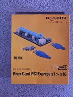Carte Riser PCI Express x1 > x16 Delock neuve