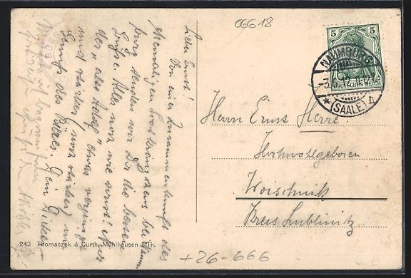 Cartes postales: Otto Thomasczek: Naumburg / Saale, Blick – D'occasion à Berlin par bartko-reher 1