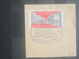 DDR 1959 Leipziger Herbstmesse 1.Tag-Stempel auf Papier