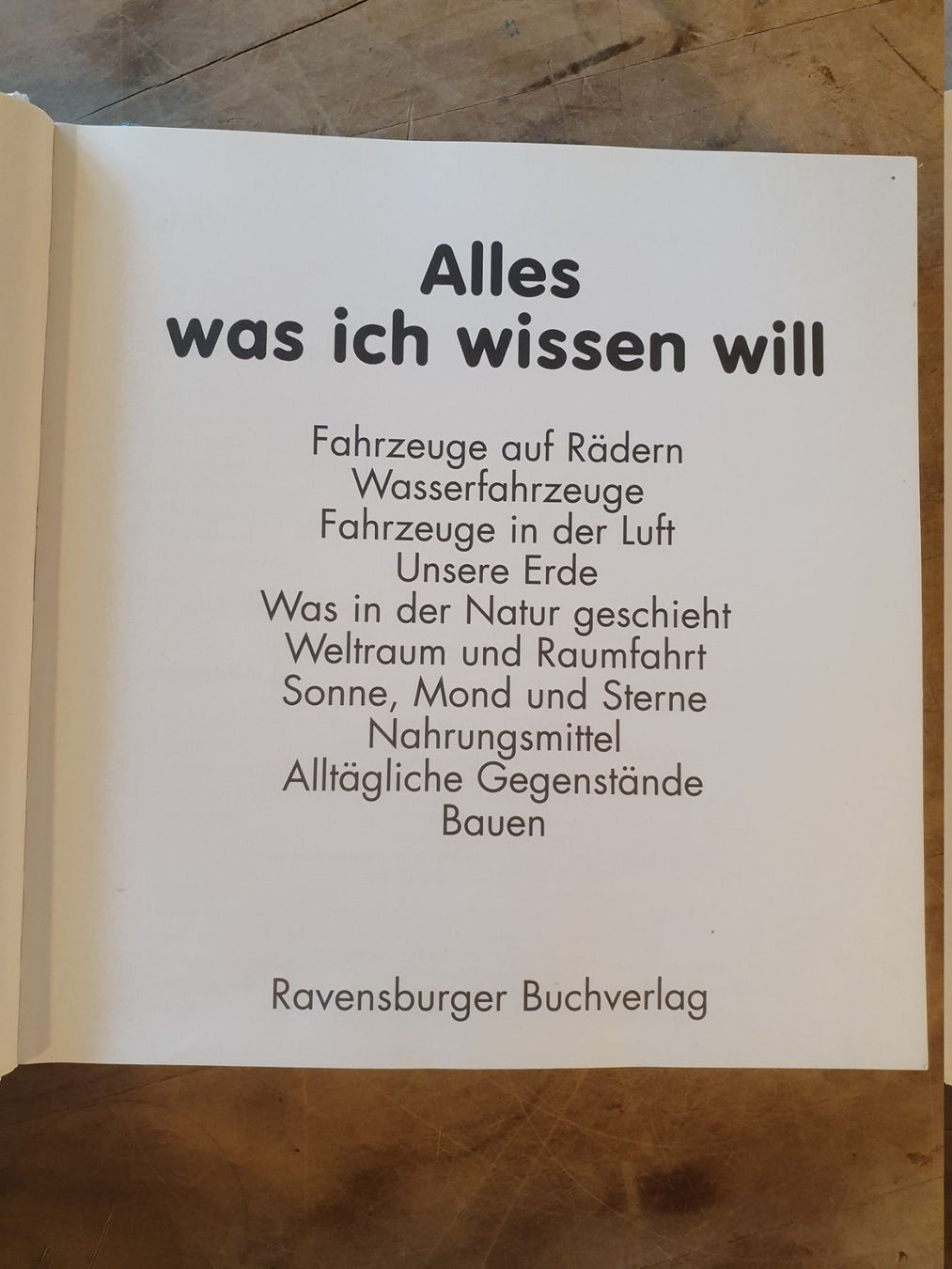 Bücher: Alles was ich wissen will 1 Ravensburger – Gebraucht aus Zürich von loosebone 1