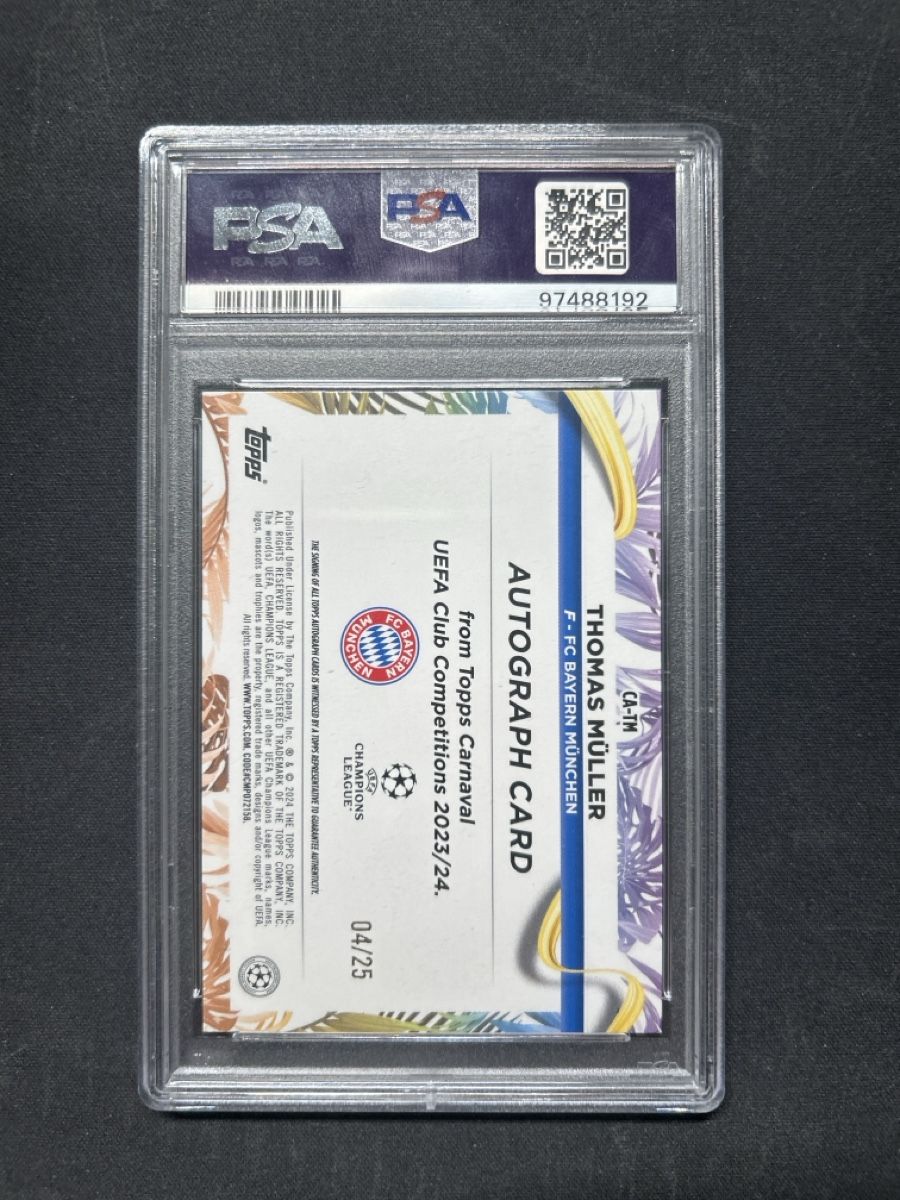 Topps Carte collezionabili: Topps carnaval Thomas Müller Auto /25 PSA 10 – Usato da Greppen venduto da hcv_cc2r 1