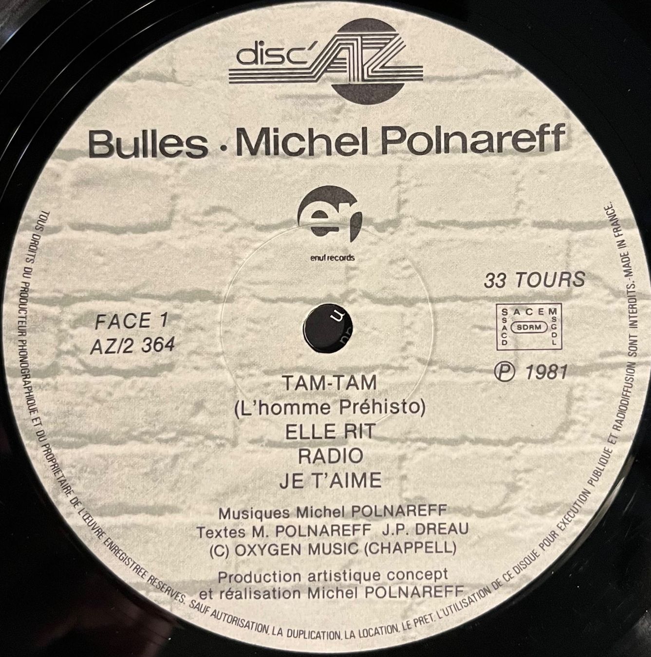 Schallplatten: MICHEL POLNAREFF - BULLES - 33 Tours – Gebraucht aus Bussigny von vinyl-pas-cher 2