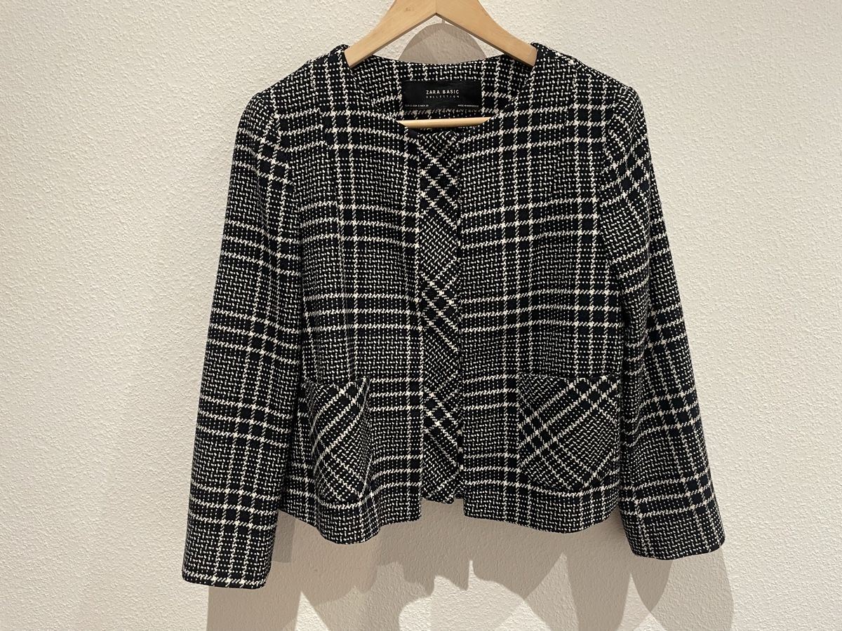 Zara Giacche: Zara Basic Black and White Plaid Blazer, Size S – Usato da Unterägeri venduto da Rogucha 3