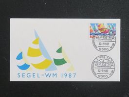 Ersttagsbrief der Segel-WM 1987