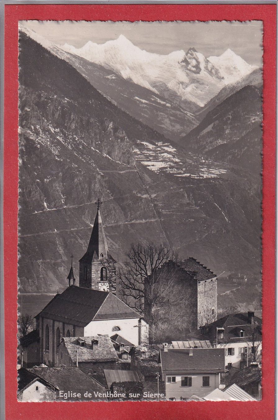 Ansichtskarten: Venthône sur Sierre - 1945 – Gebraucht aus Orvin von Pyaeschli
