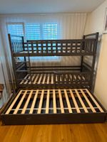 Etagenbett JULIETTE mit Ausziehbett Anthrazit/Grau