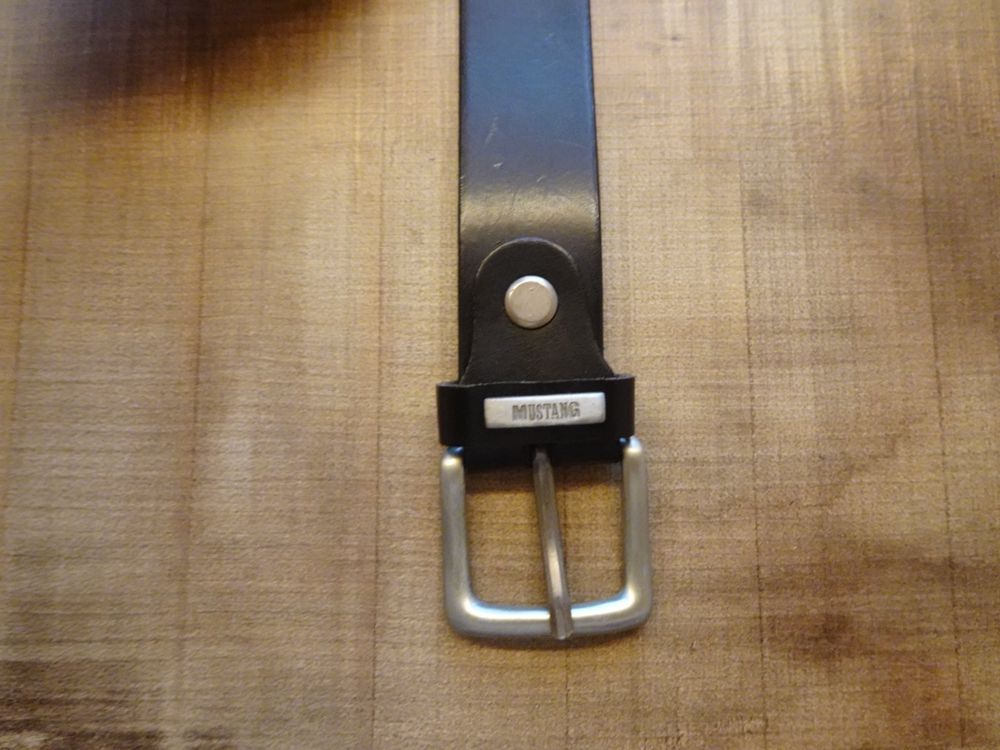 Schwarzer echt Leder Gürtel 3,4 MUSTANG 75 cm x Ricardo 2211117 cm | auf Kaufen 
