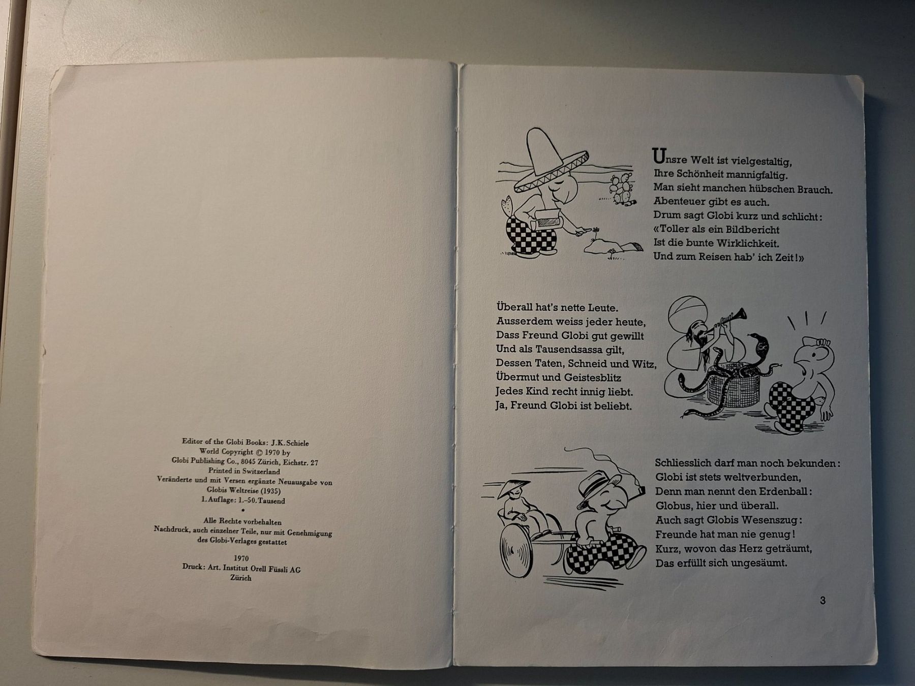 Libri: Globibuch " Weltreise" 1970 – Usato da Wil SG venduto da ram_c5j2 1