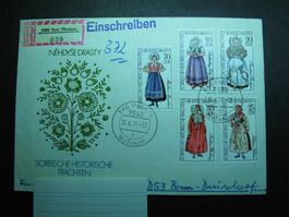 DDR 1977 Brief  Sorbische Trachten