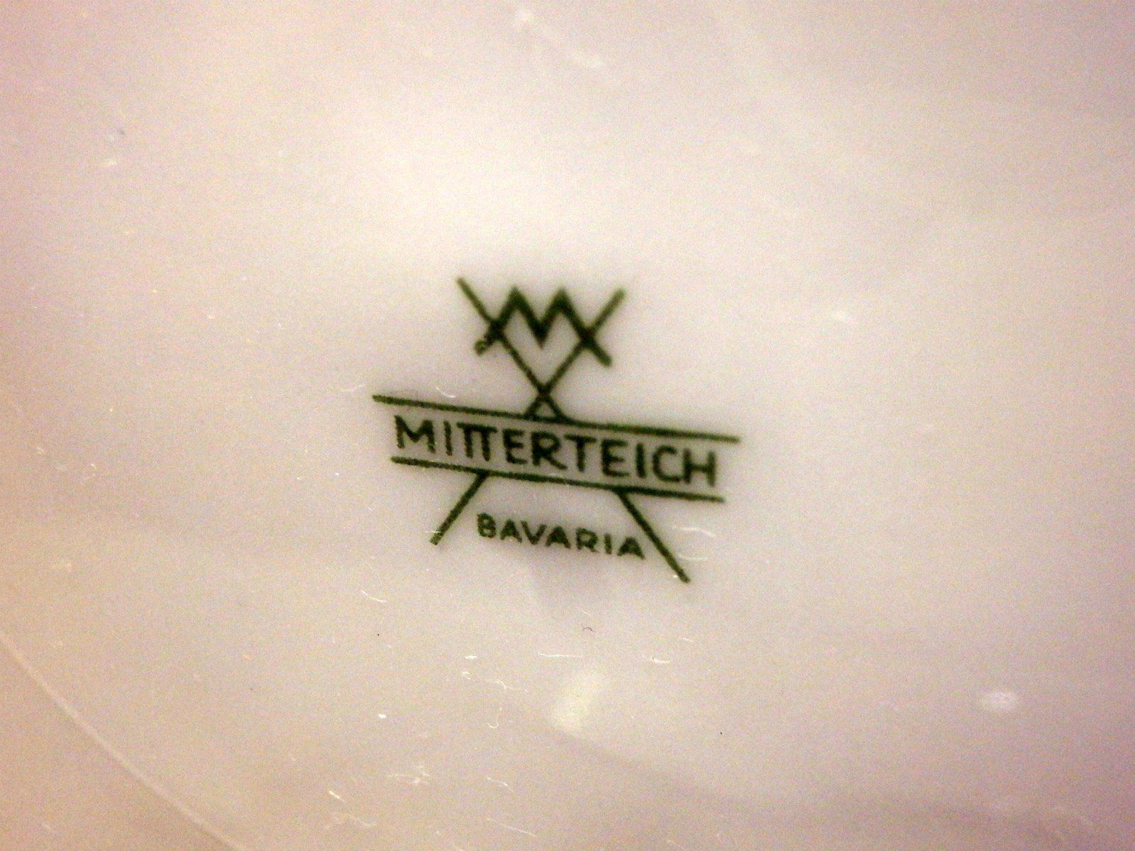 Servierplatten: 3 Servierplatten, Keramik, rund + oval, Mitterteich-Bavaria – Gebraucht aus Ueberstorf von dinbau 4