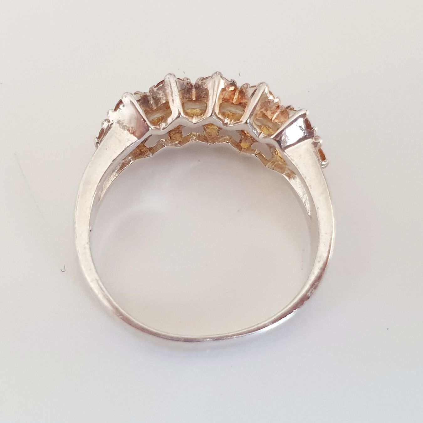 Anelli: Silber Ring 925 mit Citrin-Steinen, Grösse 19.4mm – Usato da Kreuzlingen venduto da Wunderkiste123 6
