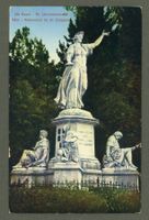 AK sw koloriert Farblitho Basel BS St. Jakobsdenkmal ≈ 1920 