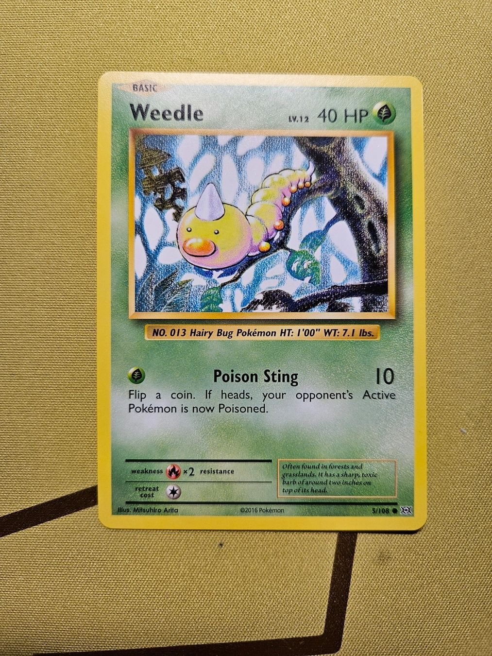 Pokémon Carte collezionabili: Evolutions - Weedle 5/108 – Usato da Bellinzona venduto da Pokemarco
