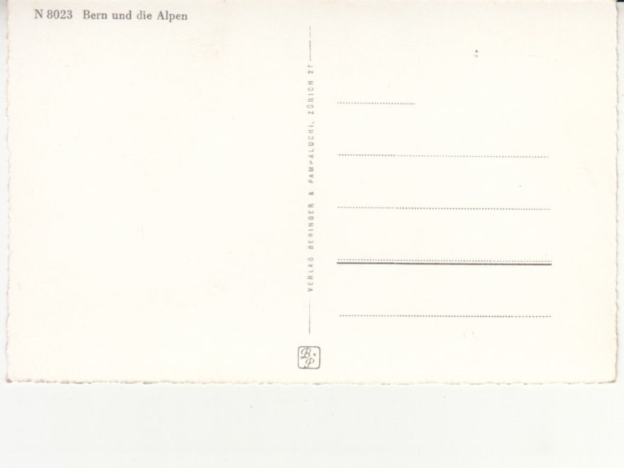 Cartoline postali: Bern ca. 1950 – Usato da Bürglen TG venduto da StampGraf 1