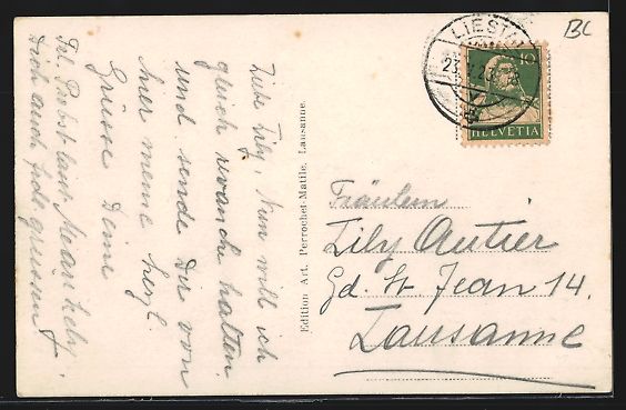 Cartoline postali: AK Liestal, Gesamtansicht mit Bäumen – Usato da Berlin venduto da bartko-reher 1