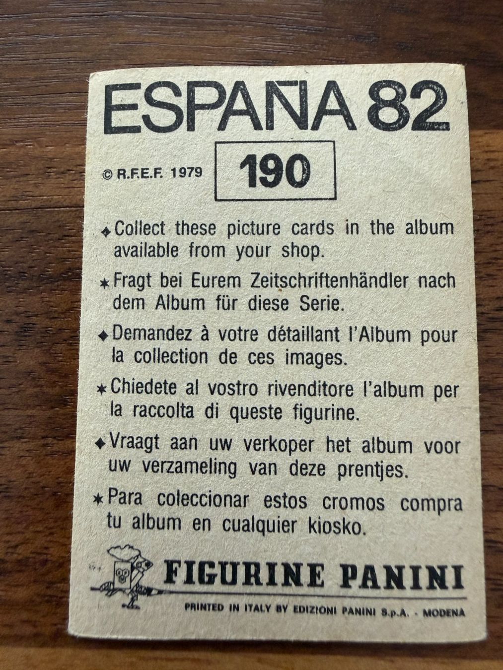 Panini Sammelbilder & Trading cards: Panini WM Spanien 1982 - Nr. 190 Jozsef Toth – Gebraucht aus Lyss von Louuurs 1