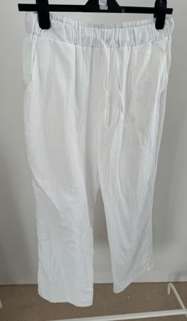Weisse linen hose 