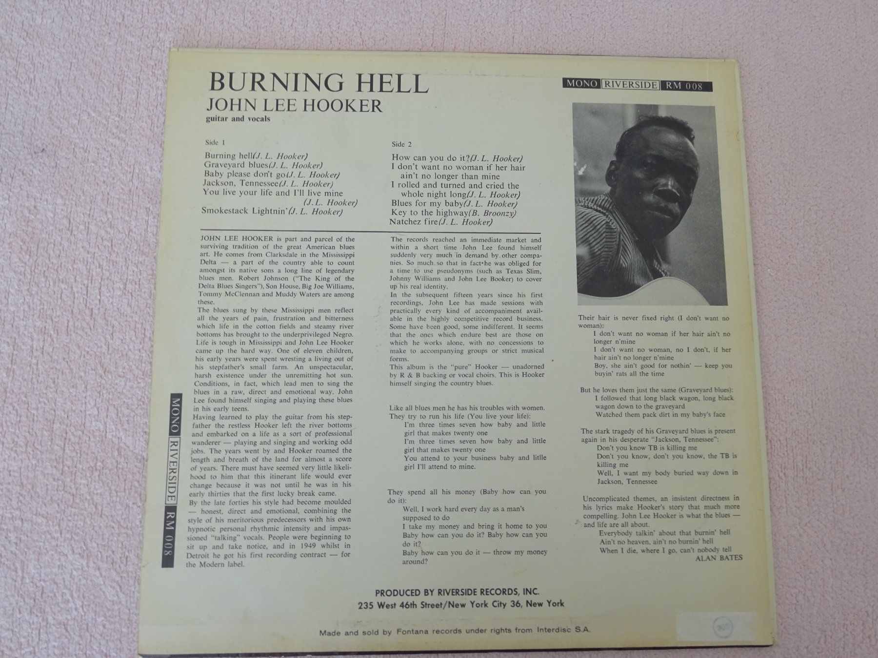 Dischi in vinile: JOHN LEE HOOKER ** BURNING HELL ** ORIG. 1964 ** AKTION 37.- – Usato da Luzern venduto da xrayspex99 2