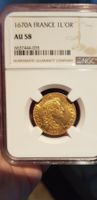 TOP AU58 Louis d'or à la tête nue1670 A - Louis XIV