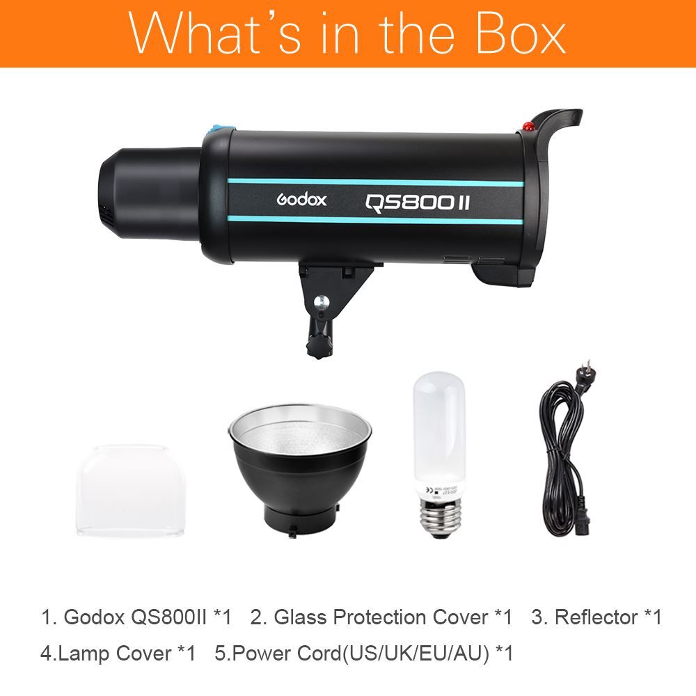 Godox Flash: Godox QS800II 800Ws GN90 Blitzlicht – Nuovo e nell'imballaggio originale da Malans GR venduto da BUYBEST-Schweiz 5
