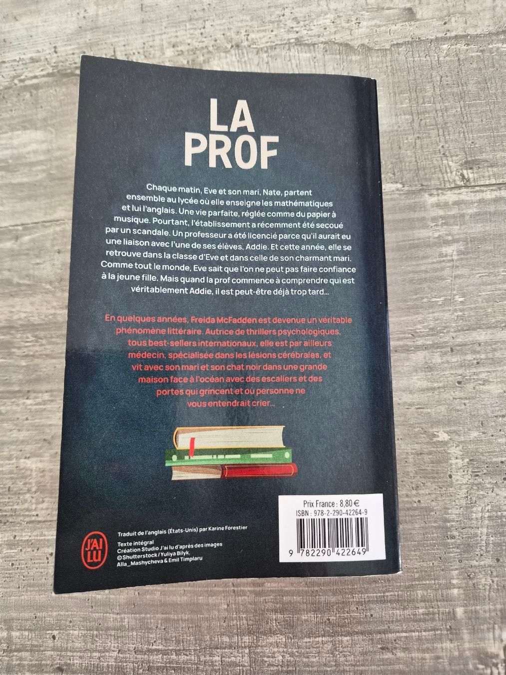 Bücher: Livre Freida McFadden : LA PROF – Gebraucht aus Loc von kookai84 1