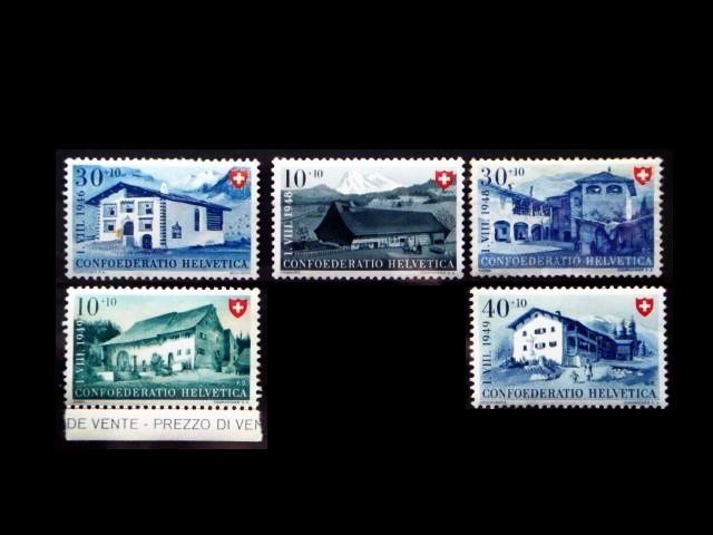 Tutti i francobolli: >1948 : Sammlung SCHWEIZER HÄUSER *     Kat Fr. 30.00 – Nuovo (secondo la descrizione) da Thun venduto da ck387