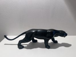 Skulptur „Schwarzer Panther" aus Bronze