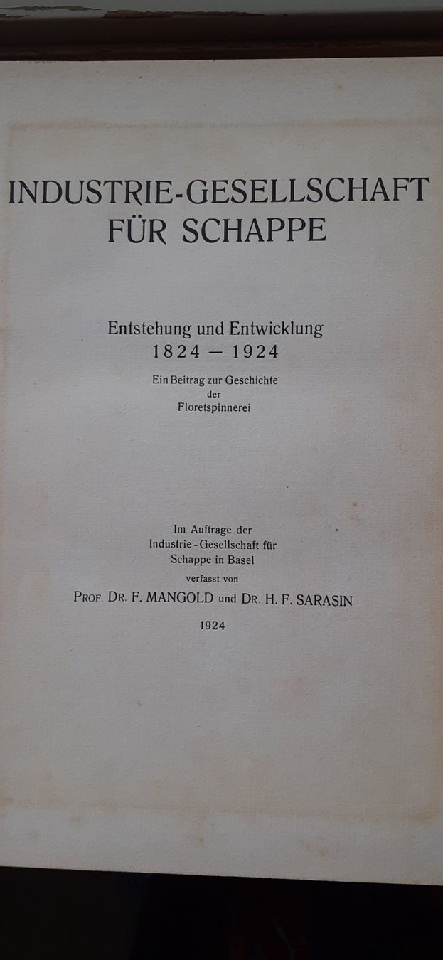 Bücher: Industriegesellschaft für Schappe Floretspinnerei – Gebraucht aus Mörschwil von aik_x8mc 3