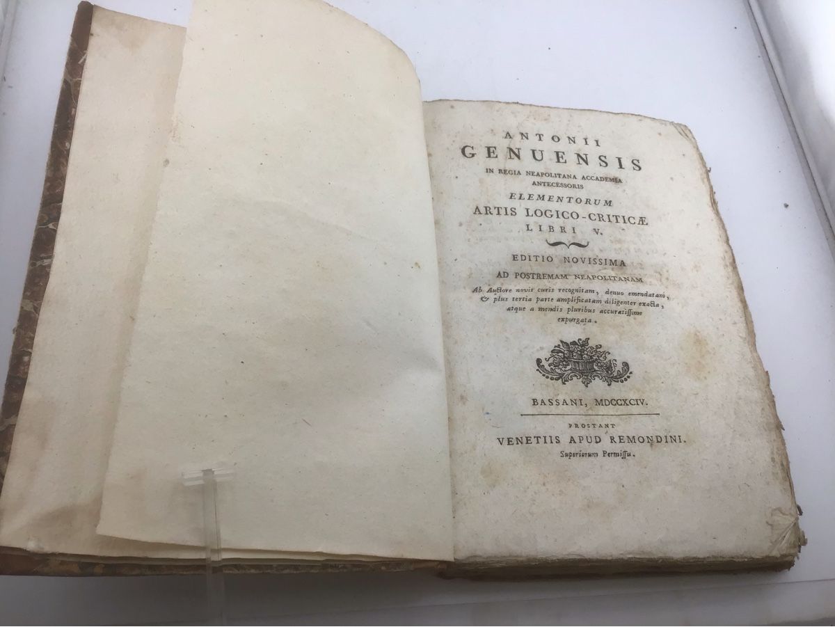 Libri: Elementorum Artis Logico-criticæ, Libri V, 1794 – Usato da Nods venduto da loredana18