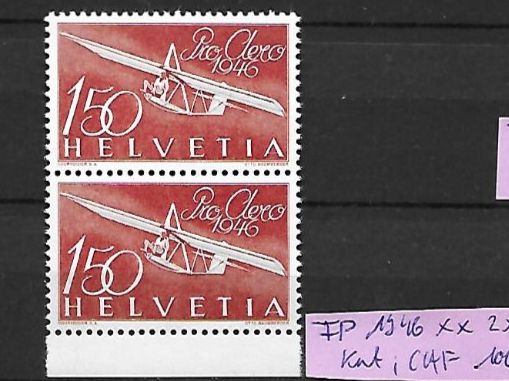 Alle Briefmarken: FP 1946 2X ** Kat: CHF 100.- – Neu (gemäss Beschreibung) aus Basel von Ilp