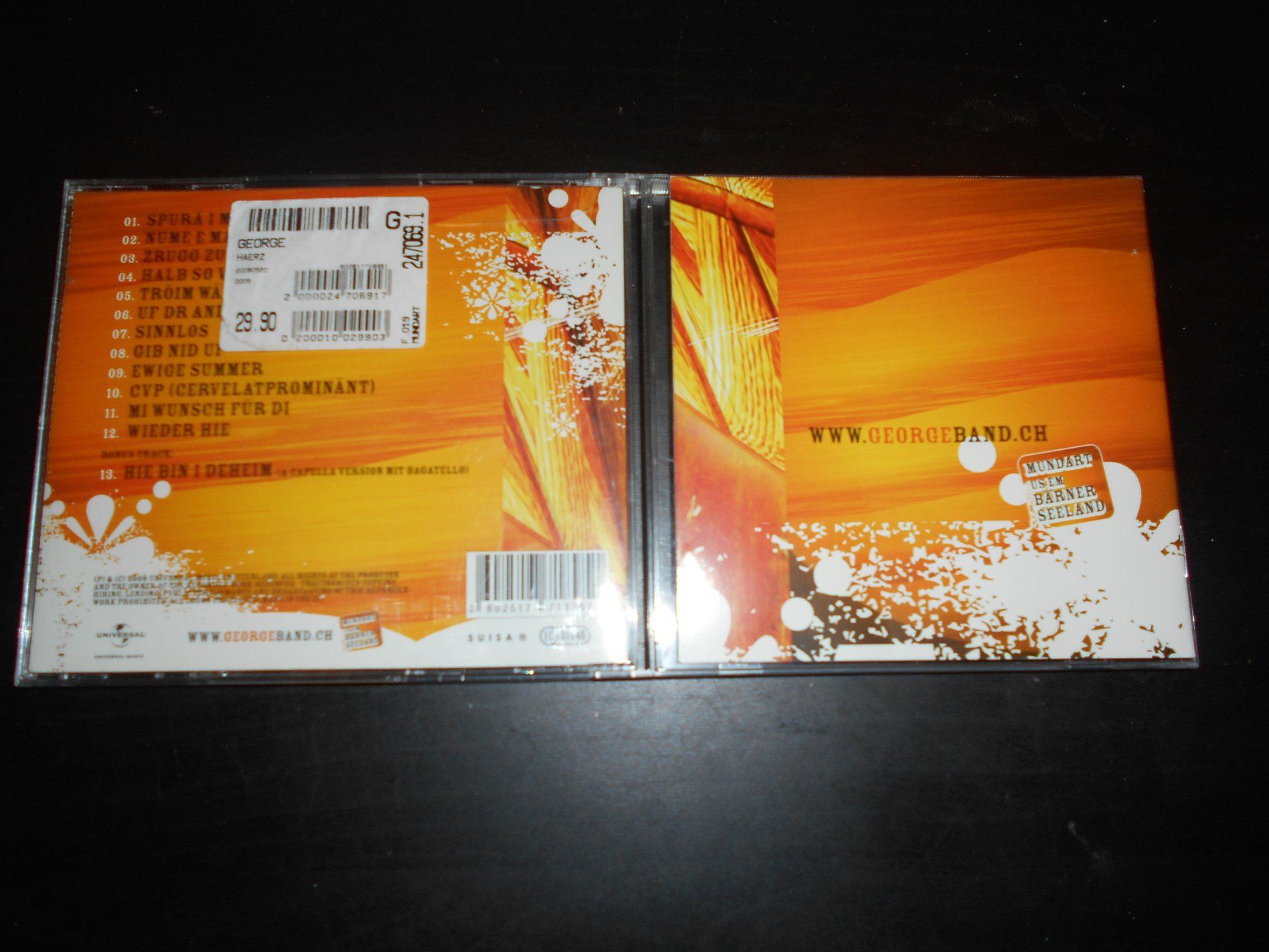 CD: George – Härz / 2008 – Usato da Aarberg venduto da witchhunter01 1