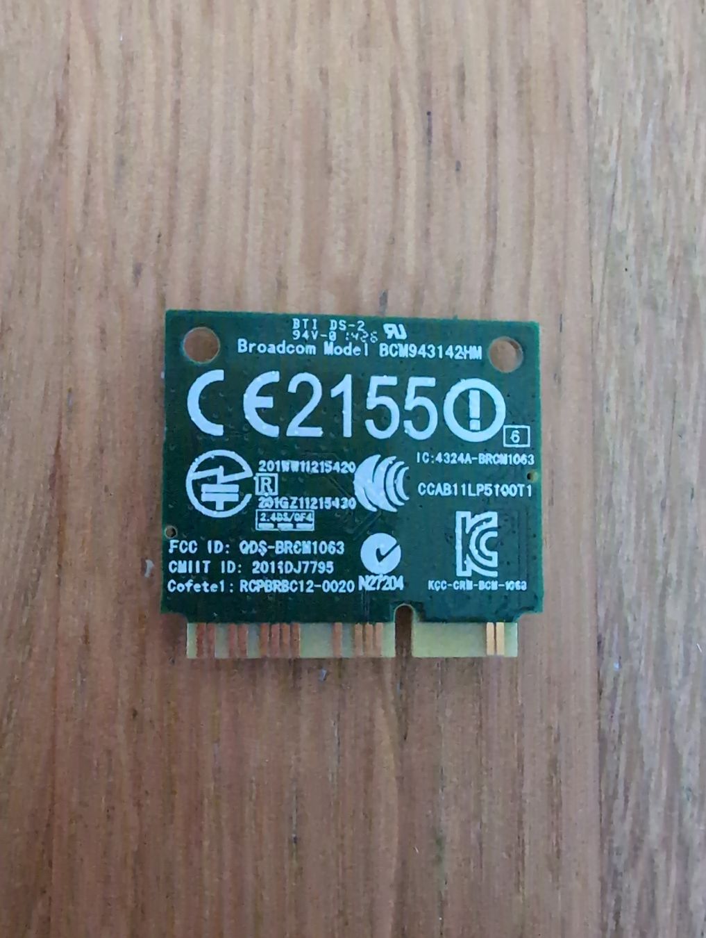 Componenti elettronici: Carte Wifi + Bluetooth BCM943142HM / T77H456.03 HF – Usato da Lutry venduto da Brocantosaurus 1