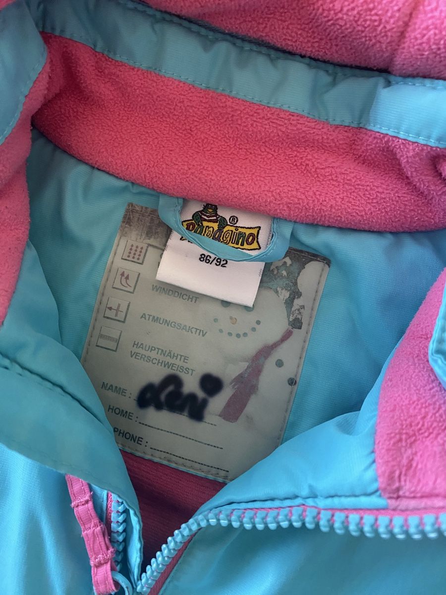 Jacken & Mäntel: Winterjacke 86/92 hellblau/pink – Gebraucht aus Neerach von Sixtine 1