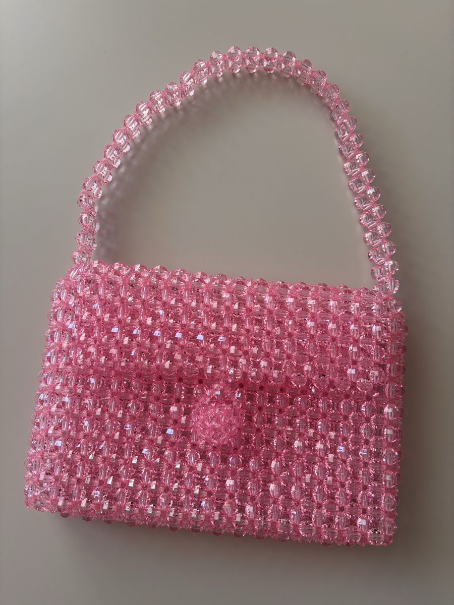 Taschen für Damen: Handmade Perlen-Handtasche, Rosa – Neu (gemäss Beschreibung) aus Horgen von tha_h6cv