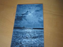 No 11 antike Postkarte See mit Schiffe AB NUR 75 RP